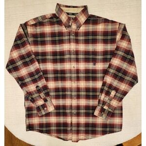 VTG Wrangler Twenty 20X Men's Plaid Button Down Long Sleeve Shirt Size XL Cowboy